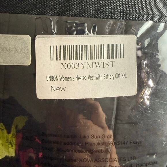 UNBON Heated Vest Women's XXL with Battery Pack black - Picture 7 of 11
